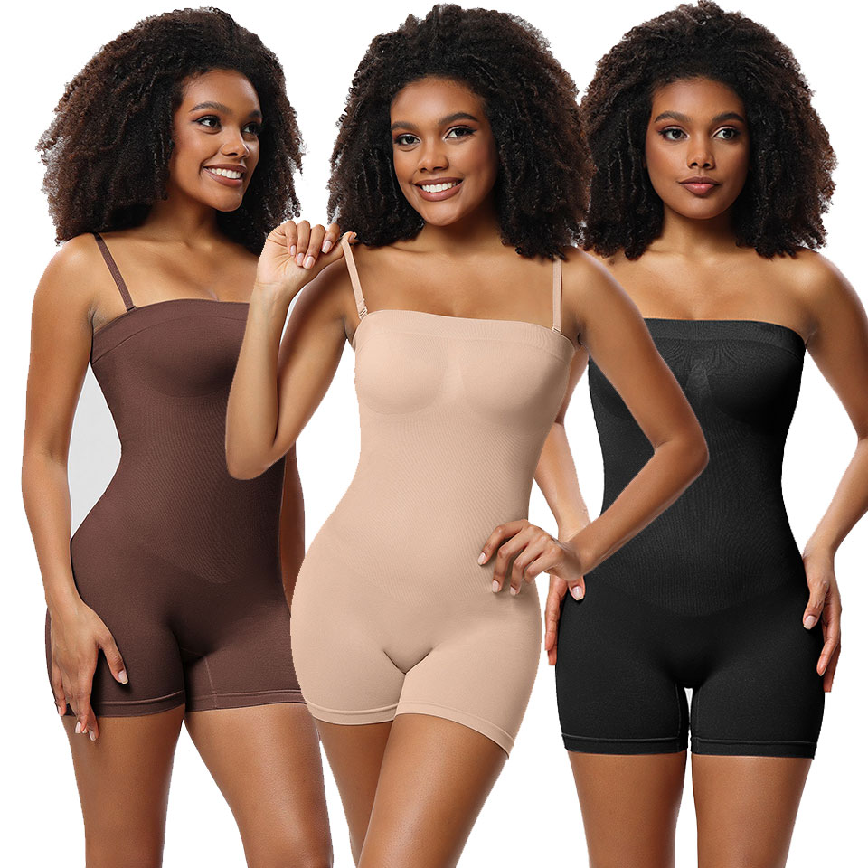 Shapewear Bodysuit Firm - Body moldeador sin tirantes para mujer,