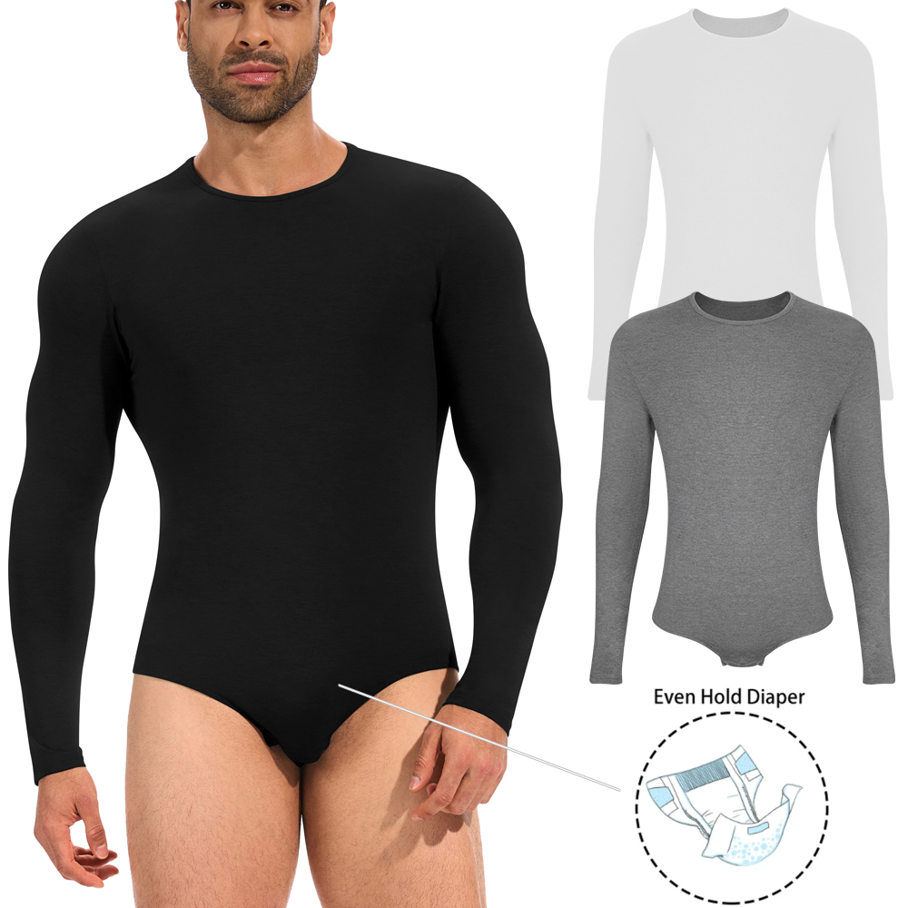Shapewear Bodysuit Firm - Body de manga larga para hombre,
