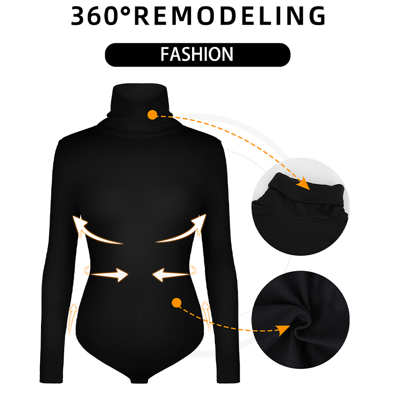 Body de manga larga con cuello - Shapewear Bodysuit Firm reseña y precio